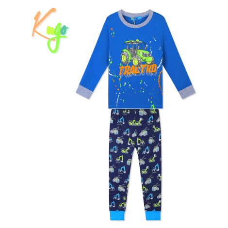 Chlapecké pyžamo - KUGO MP1336, tyrkysová / tmavě modrá Barva: Tyrkysová