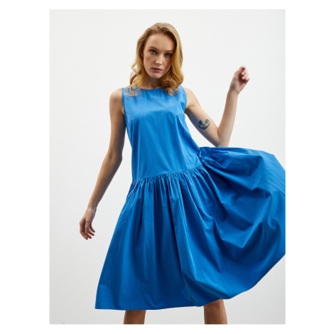 Modré dámské šaty s volánem ZOOT.lab Urbana