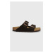 Semišové pantofle Birkenstock Arizona dámské, hnědá barva, 1027083