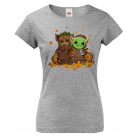 Dámske tričko Mistr Yoda a Groot - ideální pro každou fanynku