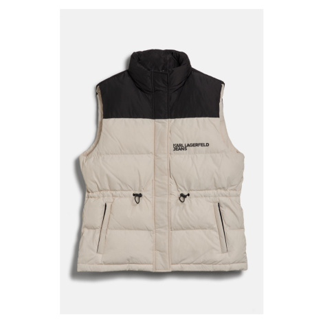 Vesta karl lagerfeld jeans klj blocked puffer vest black/ whitecap gray