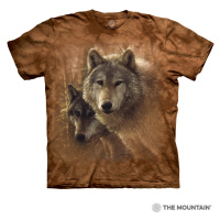 Pánské batikované triko The Mountain - Vlci v lese