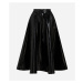 Sukně karl lagerfeld faux leather croc a line skirt black