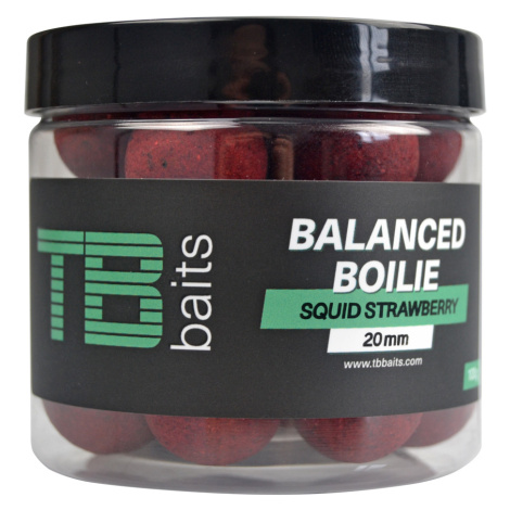Tb baits vyvážené boilie balanced + atraktor glm squid strawberry 100 g - 20 mm