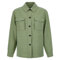 Bunda woolrich viscose linen overshirt zelená