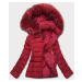 Krátká červená dámská zimní bunda (YP-20091-8)
