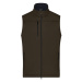 James&amp;Nicholson Pánská softshellová vesta JN1170 Brown