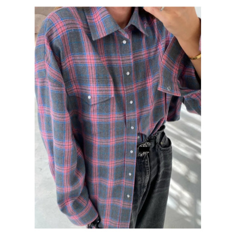 Dámská kostkovaná košile oversize