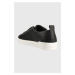 Kožené sneakers boty Calvin Klein Low Top Lace Up Mono , černá barva