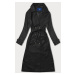 Černý klasický dámský kabát z ekologické kůže model 19035452 - Ann Gissy