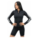 Nebbia Long Sleeve Zipper Top Winner Black Fitness tričko