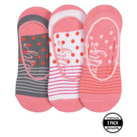 Meatfly ponožky Low Socks Triple Pack Pink Stripe | Růžová