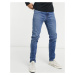ASOS DESIGN skinny jeans in 'less thirsty' dark blue wash