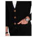 Ombre Clothing Elegantní černý kardigan na knoflíky V1 SWCD-0109