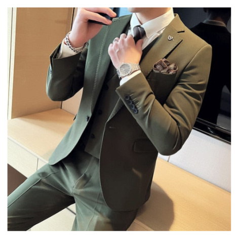 Formální pánský oblek 3 díly s dvouřadou vestou JFC FASHION