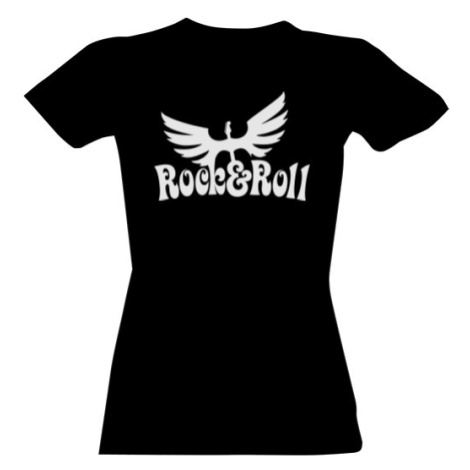 Dámské tričko Okřídlená kytara s nápisem Rock and Roll