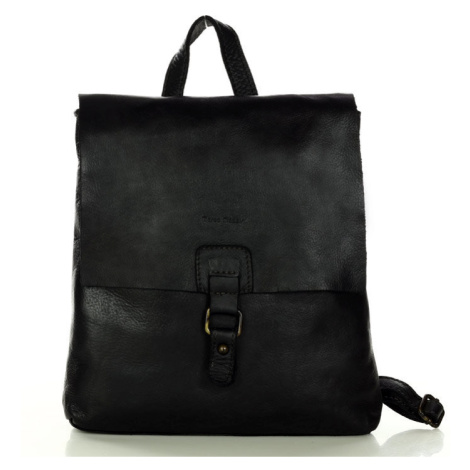 Dámský kožený batoh Mazzini MM212 černý Marco Mazzini handmade