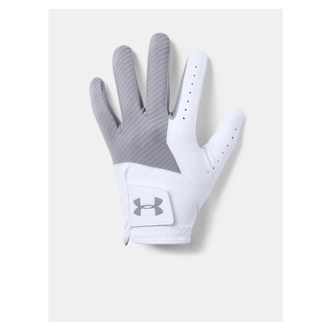 Bílo-šedé pánské sportovní rukavice Under Armour UA Medal Golf
