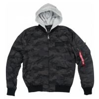 Alpha Industries Bunda MA-1 TT Hood black camo