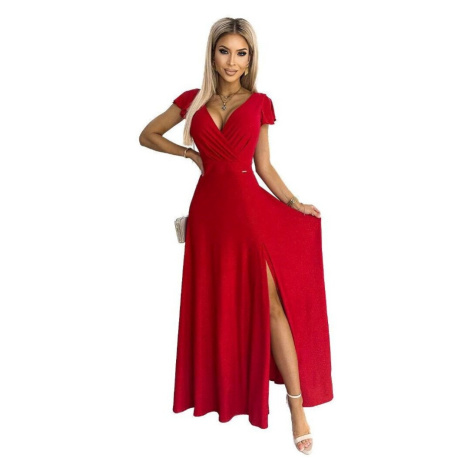 Numoco Dámské společenské šaty Crystal červená Červená
