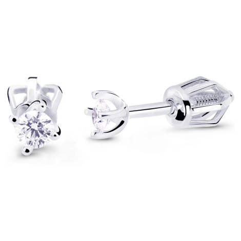 Cutie Diamonds Minimalistické peckové náušnice z bílého zlata s brilianty DZ8014-30-00-X-2 Cutie Jewellery