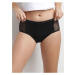 Černé menstruační kalhotky s krajkovým detailem Dim MENSTRUAL LACE BOXER