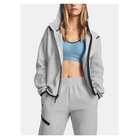 Under Armour Mikina Unstoppable Flc FZ-GRY - Dámské