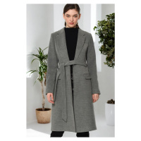 Z6613 DEWBERRY WOMEN'S COAT-PLAIN GREY