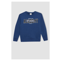 DEFACTO Boy's Crew Neck Printed Sweatshirt