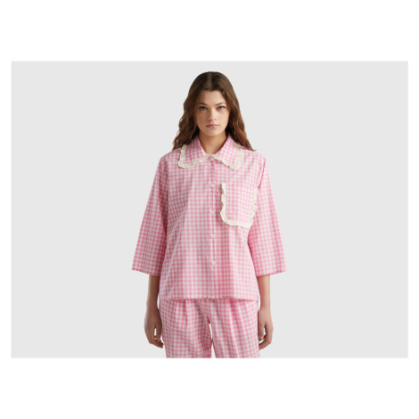 Benetton, Vichy Check Pattern Pyjama Jacket United Colors of Benetton