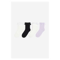 H & M - Ponožky's volánkem 4 páry - bílá