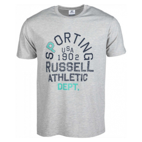 Russell Athletic SPORTING S/S CREWNECK TEE SHIRT Pánské tričko, šedá, velikost