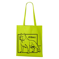 Plátěná nákupní taška s potiskem plemene Pitbull - dárek pro milovníky psů