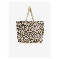 Krémová vzorovaná plážová taška Brakeburn Leopard Spot Beach Bag - Dámské