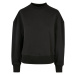 Ladies Oversized Terry Crewneck - black