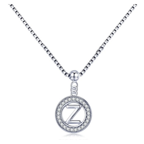 GRACE Silver Jewellery Stříbrný náhrdelník písmeno Z - stříbro 925/1000 NH-28-BSP001/Z Stříbrná 