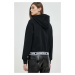 Mikina Karl Lagerfeld dámská, černá barva, s kapucí, hladká