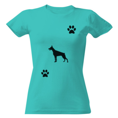 Dámské tričko Dobrman tlapky