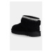 Semišové sněhule UGG Classic Ultra Mini Maxi Curly černá barva, 1158263-BLK