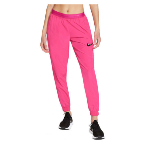 Nike SWOOSH RUN TRK PANT W Dámské běžecké kalhoty, růžová, velikost