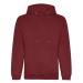 Just Hoods Unisex mikina s kapucí JH201 Burgundy