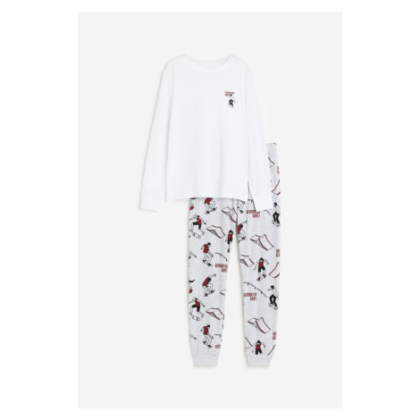 H & M - Žerzejové pyžamo - bílá H&M