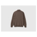 Benetton, Brown Turtleneck In Pure Merino Wool