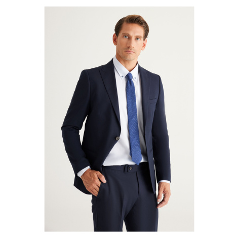 ALTINYILDIZ CLASSICS Men's Navy Blue Extra Slim Fit Slim Fit Swallow Collar Suit. AC&Co / Altınyıldız Classics
