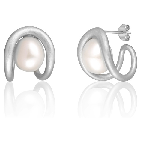 JwL Luxury Pearls Módní náušnice ze stříbra s pravou perlou JL0651