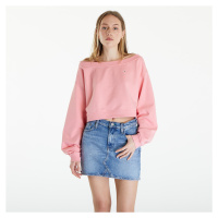 Tommy Jeans Cropped Off Shoulder Sweatshirt Pink