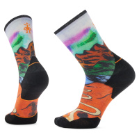 Smartwool TRAIL RUN TC SINGLETRACK PRINT CREW orange rust