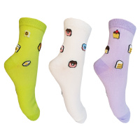 Dívčí ponožky - Aura.Via GZN8229, fialová/bílá/zelinkavá Barva: Mix barev