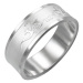 Prsten z chirurgické oceli - lesklý ornament