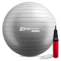 Gymnastický míč fitness 75cm s pumpou - stříbrný